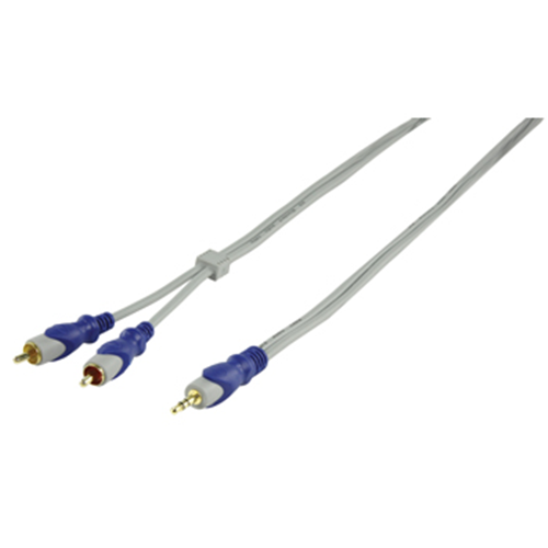 CAVO JACK 3.5 STEREO M/M 2 RCA 1.5 MT GOLD