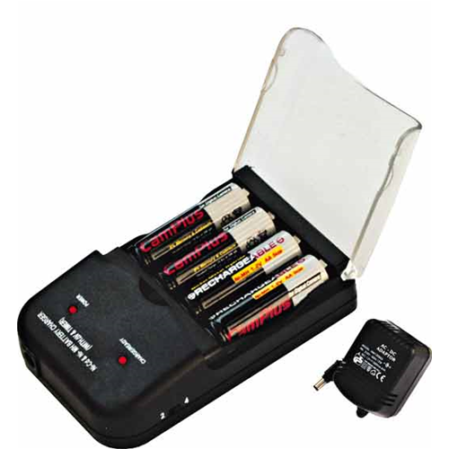 Ni-Cd and Ni-Mh AAA 12V and 220V battery charger (batteries not included)
