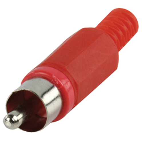 Connecteur masculin RCA PVC masculin rouge