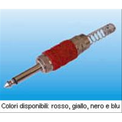 Spina Jack 6.3 Mono nickelated with red screw guide