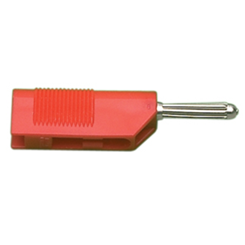 Bouchon de banane volant 4 mm rouge caoutchouté caoutchouté