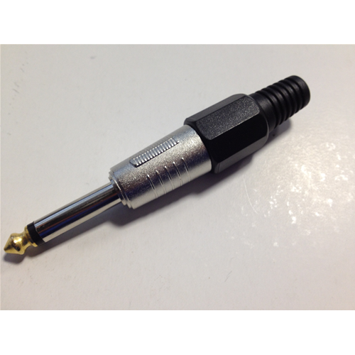 Spina Jack 6.3 Mono metal with plastic guide