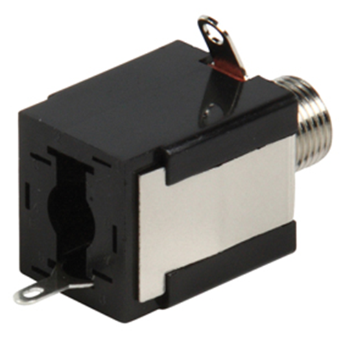 Monoconnetor 6.35 mm de hembra negra
