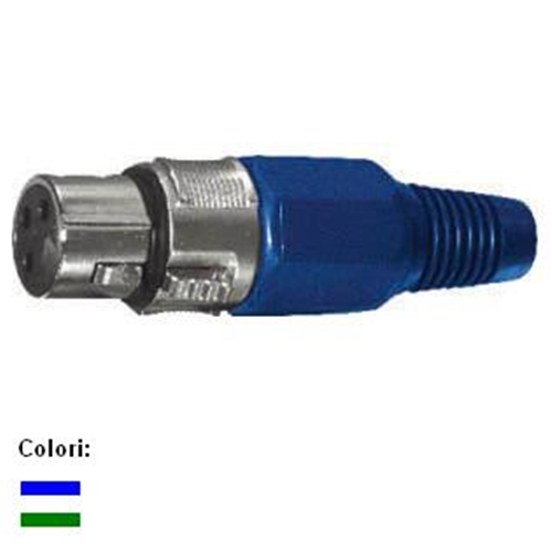 Canon socket x microphone 3 pole blue poles