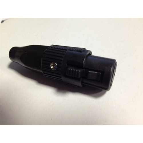 PRESA CANON X MICROFONO 3 POLI PLASTICA NERA VOLANTE