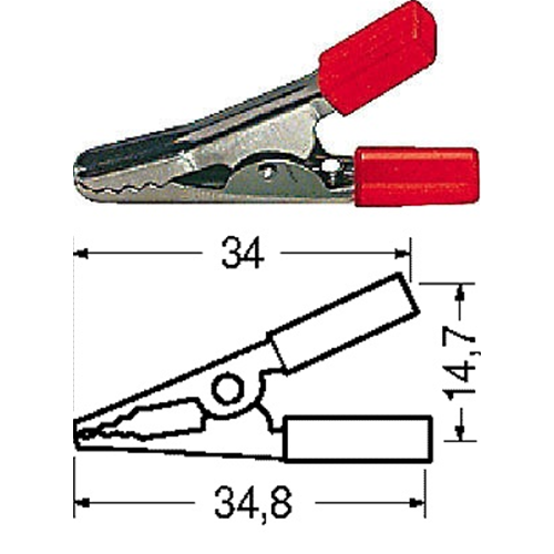 Rotes Kokodrillo kleiner Plastikkrokodil