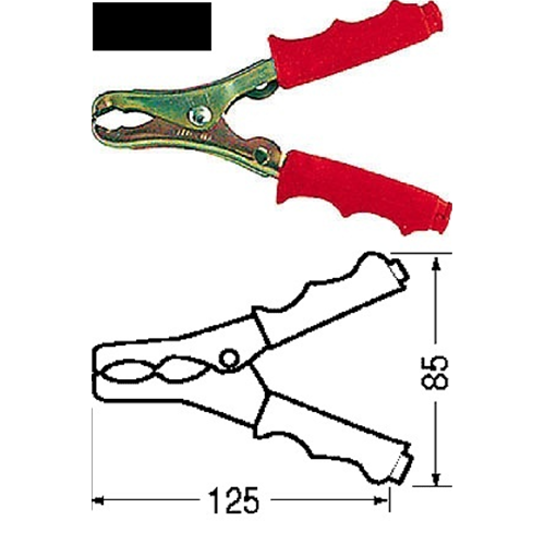 Black crocodile caliper for battery