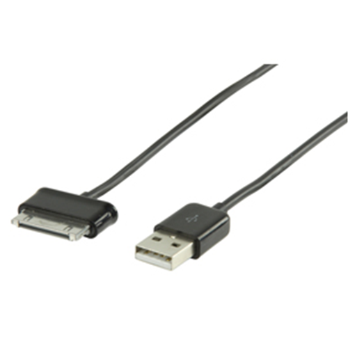 Synchronization and charging Samsung 30 -Pin male - male USB 2.00 m black