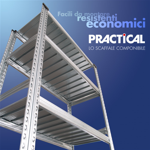 SCAFFALATURA METALLICA SUPER1 COMPLETA N°5 RIPAIANI  L100xP40xH200