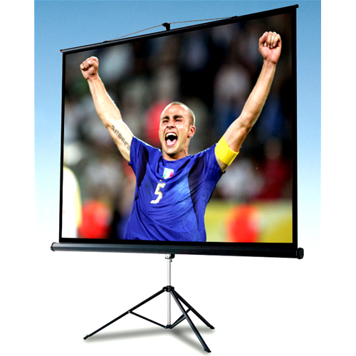 Spring projection panel 244x244cm with tripod