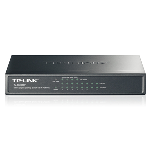 Commutation 8 portes 10-100-1000MB 4P Poe