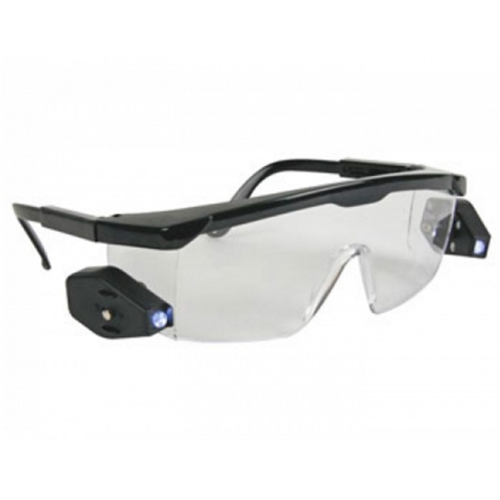 Protective glasses with both sides lighting
