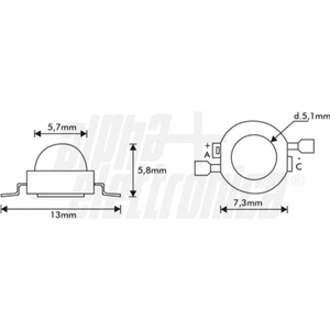 LED SMD 3W 700MA BLANCO FRÍO