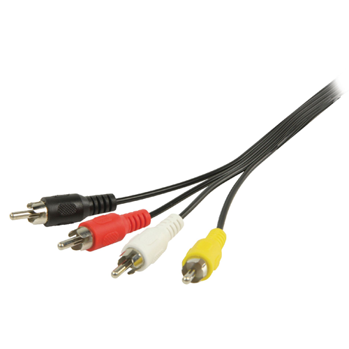 4 RCA cable m/m 4 RCA 2.5 mt shielded