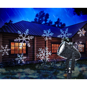 Effet de lumière extérieure avec projection Images d'Halloween - Flakes de neige - Coeurs de la Saint-Valentin