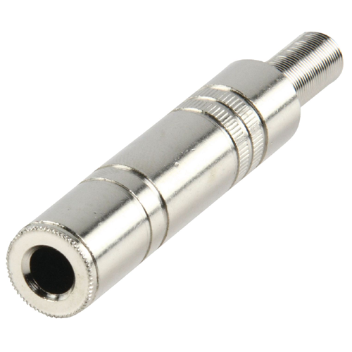 PRESA JACK 6.35mm MONO METALLO ARGENTO