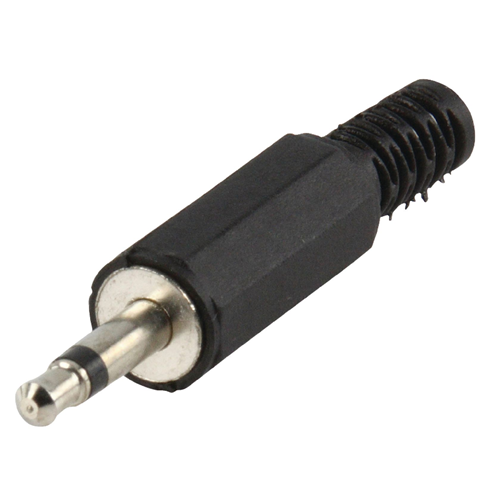 Monoconnetor 3.5 mm Male PVC Negro