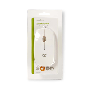 Maus mit USB -Kabel | 1000 dpi | 3 Buttons | Weiß