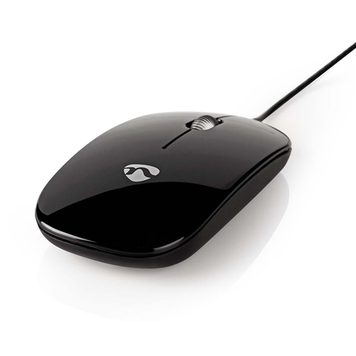 Mouse with USB cable | 1000 DPI | 3 buttons | Black