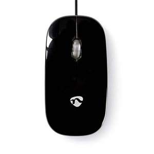 Mouse with USB cable | 1000 DPI | 3 buttons | Black