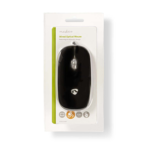 Mouse with USB cable | 1000 DPI | 3 buttons | Black