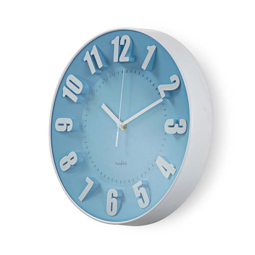 Reloj de pared circular | Diámetro 30 cm | Azul