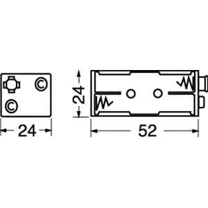 Porte-batterie pour 4pz Minista avec clips 9V Attaque