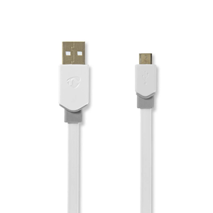 USB 2.0 cable | Male - Micro B Male | 1.0 m | White