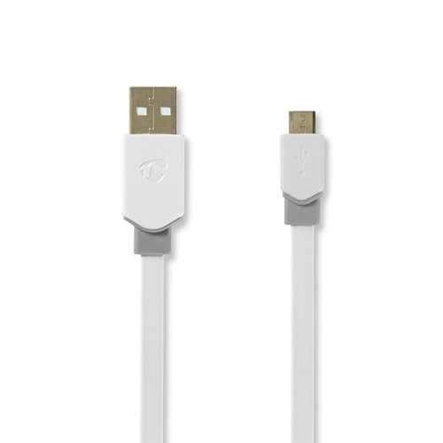 USB 2.0 cable | Male - Micro B Male | 1.0 m | White