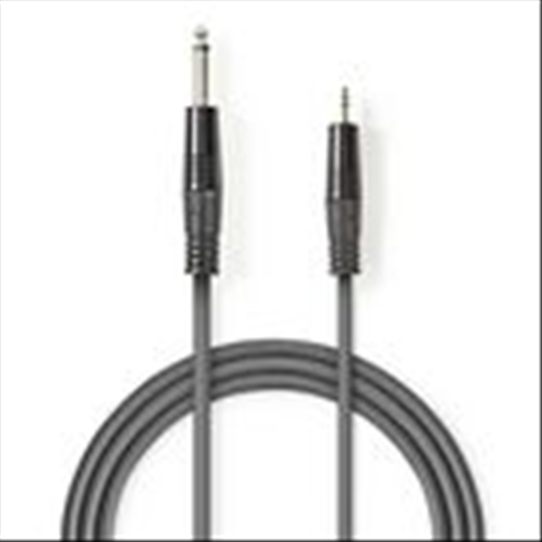 Cavo Audio Stereo | Maschio da 6,35 mm - Maschio da 3,5 mm | 1.5 m | Grigio