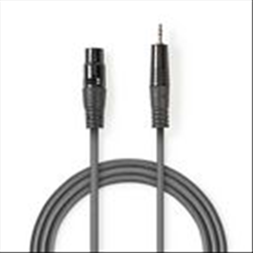 Câble audio XLR | 3 -pin xlr mâle - 3,5 mm mâle | 1,5 m | Gris