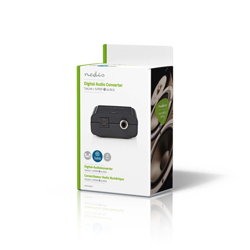 STEREO AUDIO DIGITAL CONVERTER 1 way - Digital RCA (S/PDIF) + Toslink | 2x RCA (stereo)