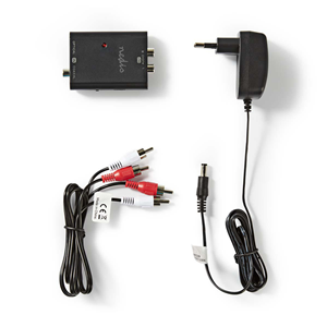 STEREO AUDIO DIGITAL CONVERTER 1 way - Digital RCA (S/PDIF) + Toslink | 2x RCA (stereo)