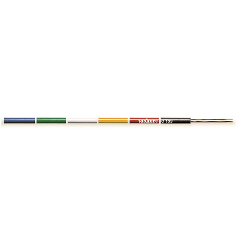 1x0.28 unipolares Spulenkabel mit 6/10 starrem Leiter in Armestnato für schwarze Elektronik