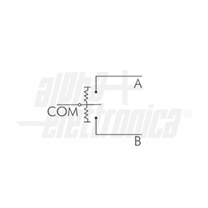 Desviador - Negro - 1P - SPCO - (ON)/OFF/(ON) - 15A@250V - 3 términos. Faston 6.3