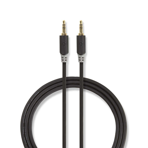 Stereo audio cable | 3.5 mm male - 3.5 mm male | 3.0 m | Anthracite