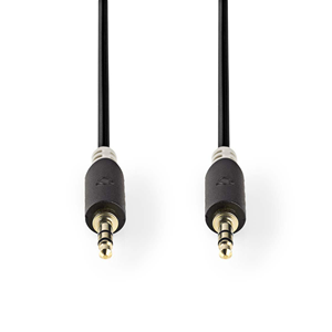 Stereo audio cable | 3.5 mm male - 3.5 mm male | 3.0 m | Anthracite