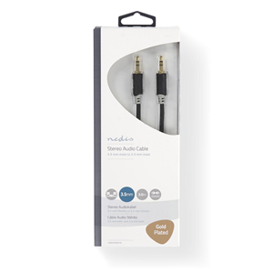 Stereo audio cable | 3.5 mm male - 3.5 mm male | 3.0 m | Anthracite