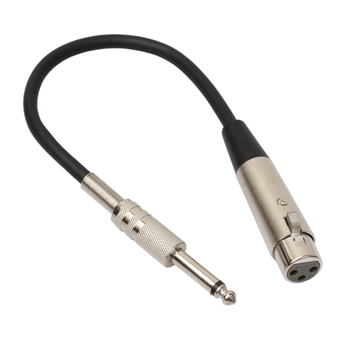 XLR stereo cable XLR 3P (F) - 6.35 mm male 3.0 m black
