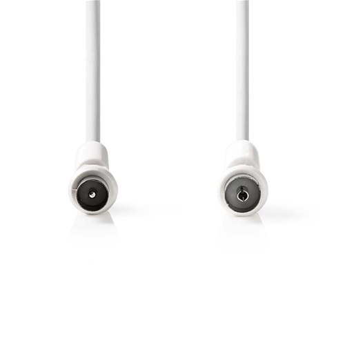 Cable coaxial 100dB | IEC (coaxial) hombre - IEC (coaxial) mujer | 3.0 m | Blanco