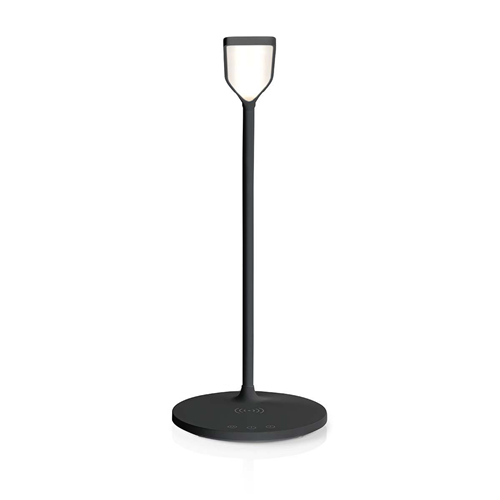 Lámpara de mesa LED con control táctil | Cargador Qi inalámbrico | 1.0 a | 5 W | Negro
