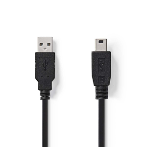 Cavo USB 2.0 | A maschio - Mini 5 pin maschio | 3.0 m | Nero