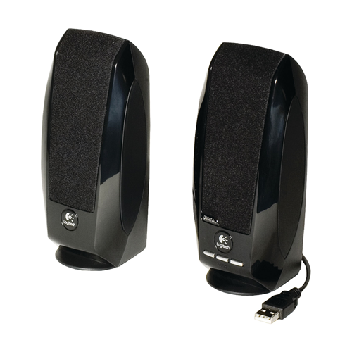 2.0 speaker with 3.5 mm 1 W black cable