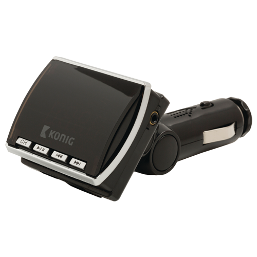 FM Audio Transmita de 3,5 mm de negro