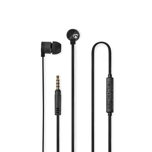 Auriculares con hilo | 1.2 m cable plano plano | Auricular | Micrófono integrado | Aluminio | Gris