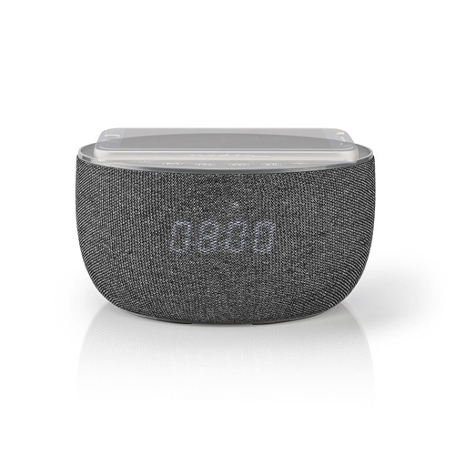 Altoparlante Bluetooth® con Ricarica Wireless | 30 W | Fino a 6 Ore di Riproduzione | Sveglia | Grigio