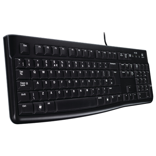 Internationales USB -Tastatur USA Black