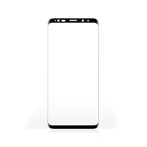Glass screen protection for Samsung Galaxy S9 Plus | Full coverage | Curve 3D | Transparent/black