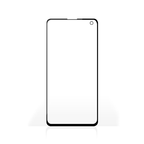 Protezione dello Schermo in Vetro per Samsung Galaxy S10 | Copertura Integrale | 3D Curvo | Trasparente/Nero