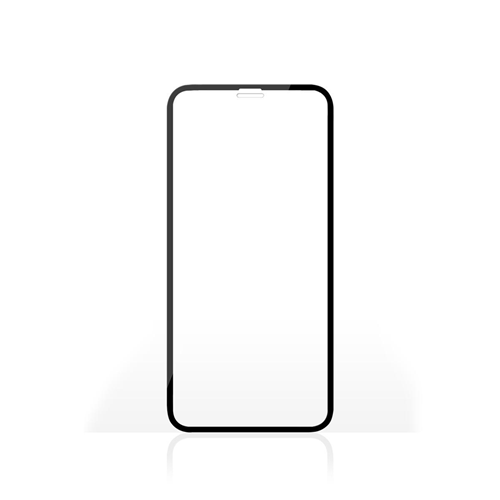 Protection d'écran en verre pour Apple iPhone XR / 11 | Couverture complète | Courbe 3D | Transparent / noir